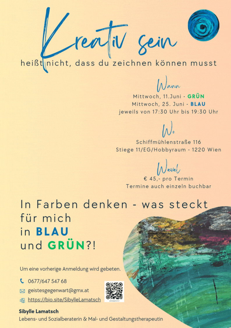 Bunter Juni 25 - Kreativtraining blau und grün